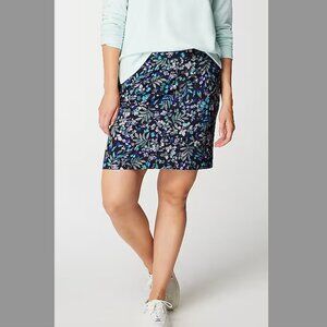 J. JIll Floral Fit On-The-Go Zipper-Pocket Skort Athletic XL Petite